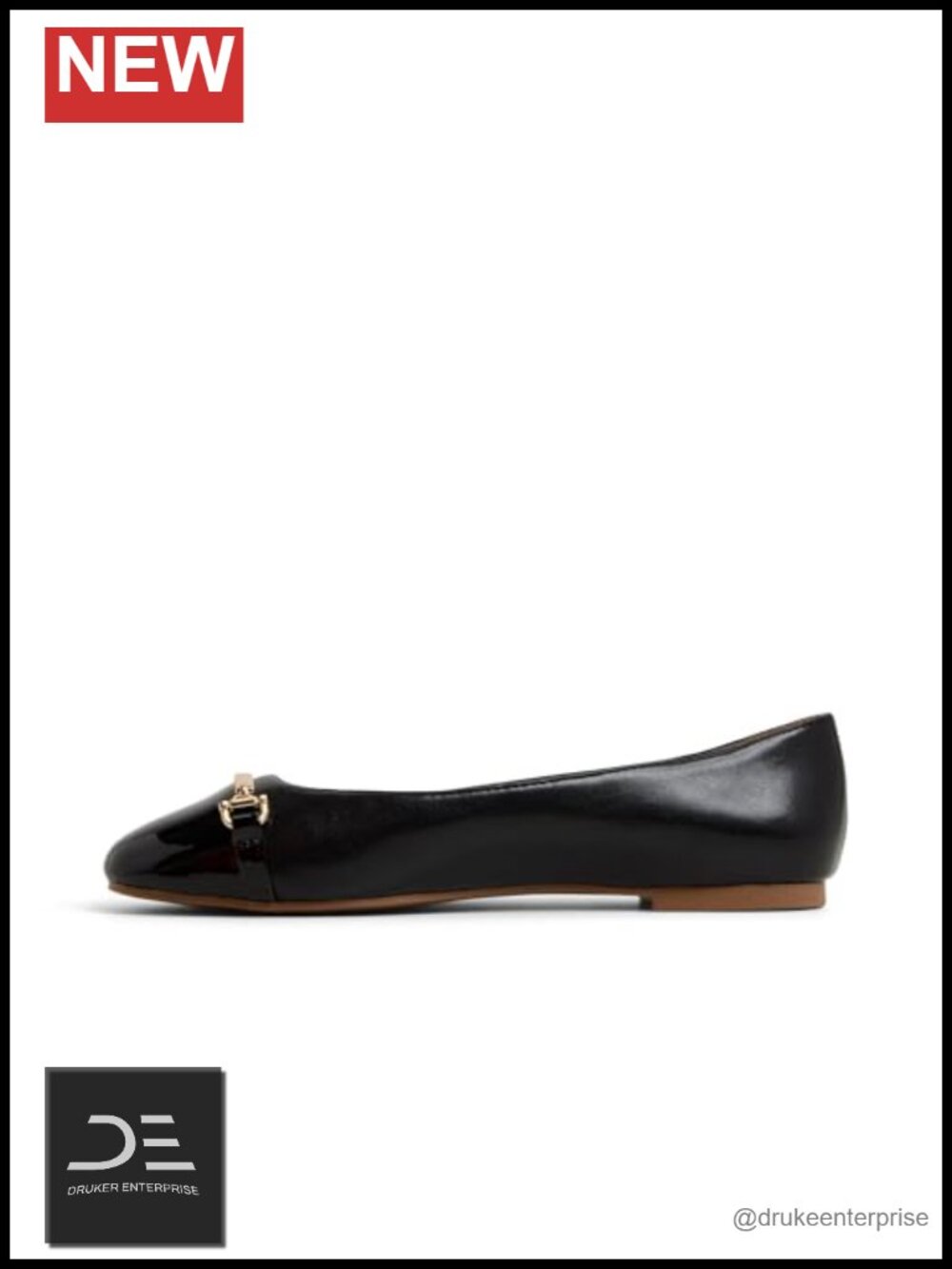 ALDO Leanne Ballerina Flats Square Toe Slip-On PU Leather